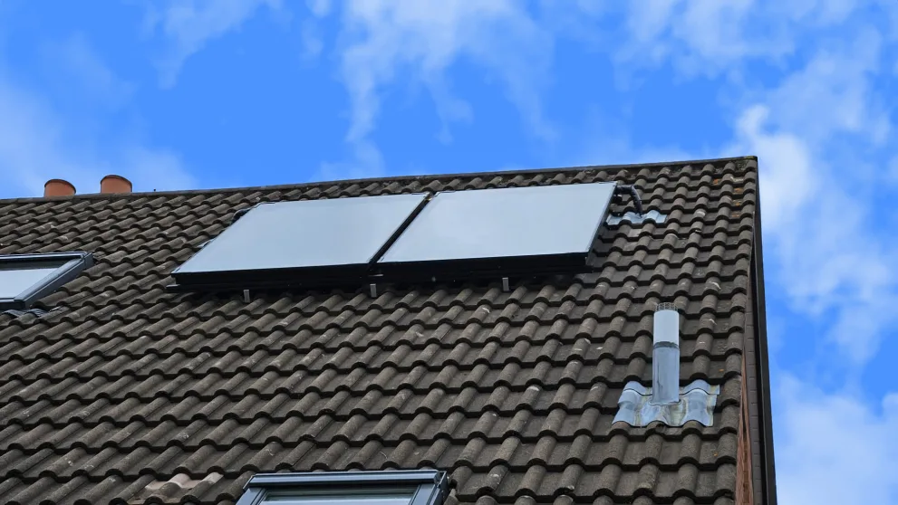 Solar Thermal Panel on Roof