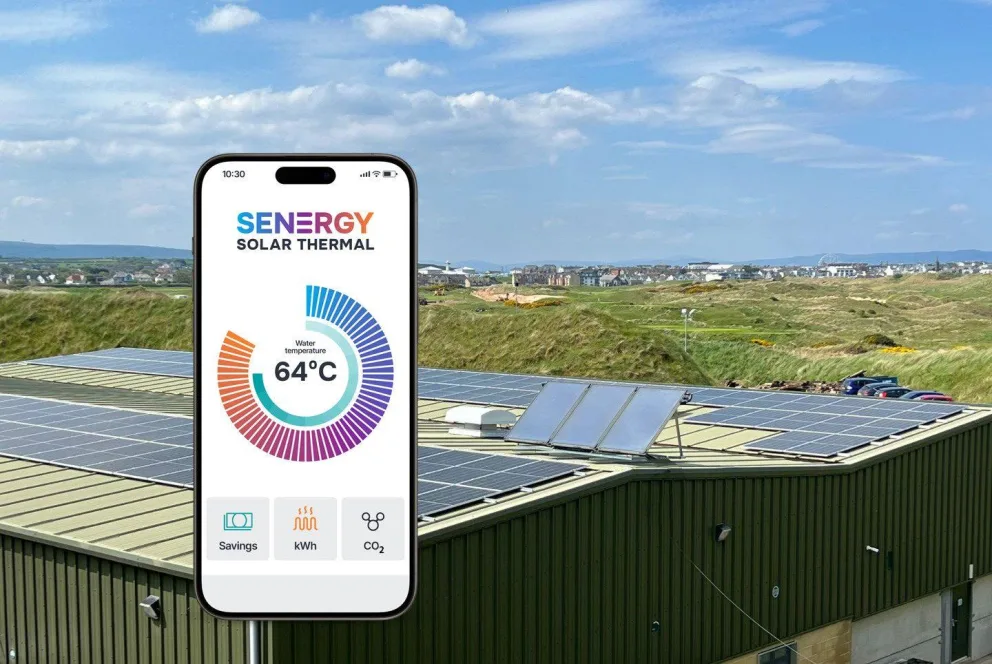 Solar Thermal Panels on Factory Roof